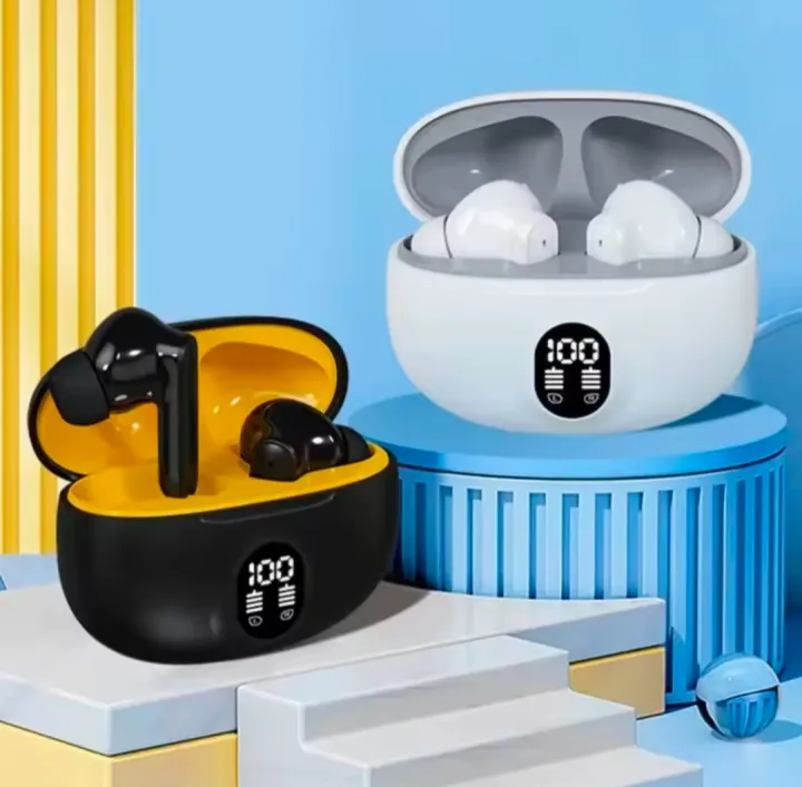 Stereo TWS Earbuds – LED Display, ENC Noise Cancel & HiFi Sound 🎧