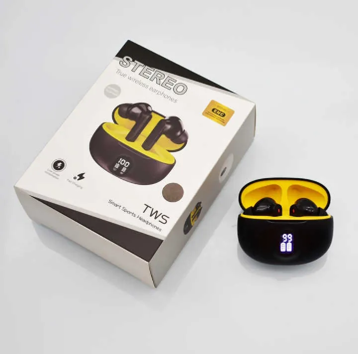 Stereo TWS Earbuds – LED Display, ENC Noise Cancel & HiFi Sound 🎧