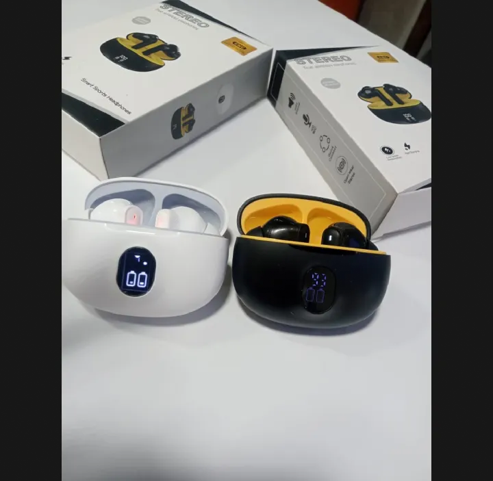 Stereo TWS Earbuds – LED Display, ENC Noise Cancel & HiFi Sound 🎧