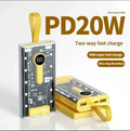 66W Fast Charge Power Bank – 20000mAh High-Speed Portable Charger 🔋