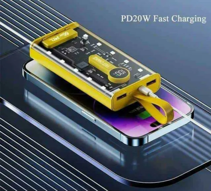 66W Fast Charge Power Bank – 20000mAh High-Speed Portable Charger 🔋