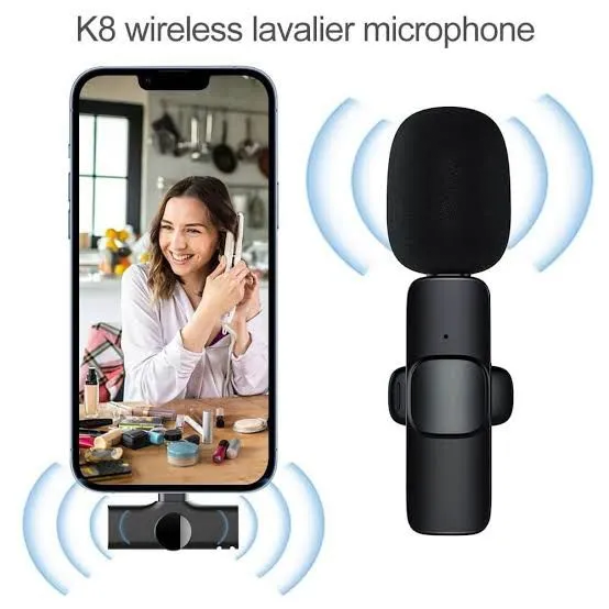 K8 Wireless Mic – Crystal Clear Sound & Plug & Play 🎤