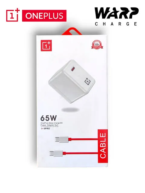 OnePlus 65W Warp Charger – Fast Charge with Type-C Cable ⚡