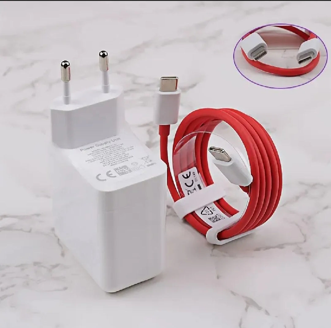 OnePlus 65W Warp Charger – Fast Charge with Type-C Cable ⚡